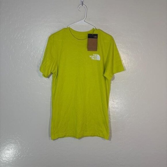 The North Face Shirt Mens Small Sulphur Spring Green Box NSE Tee Short Sleeve - Picture 1 of 8